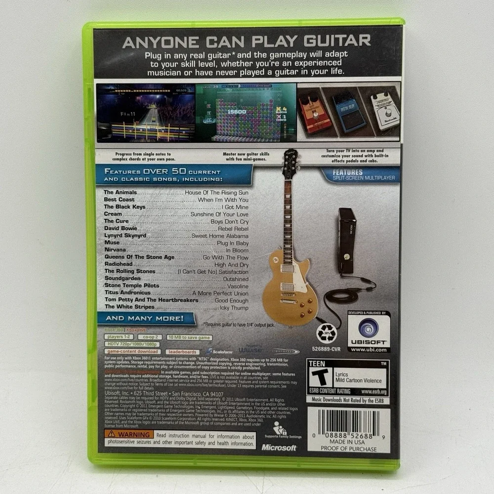Rocksmith Authentic Guitar Games‎ Xbox 360 - Complete CIB
